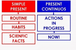 Present continuous or present simple
